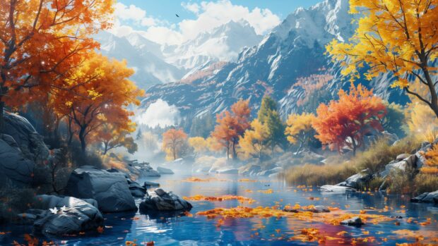 Fall Foliage Wallpaper HD Free download.