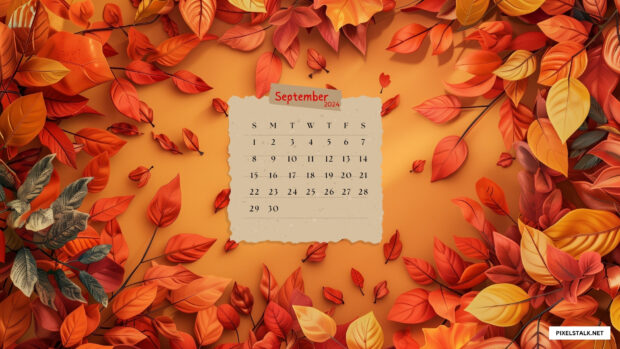 Fall Leavers September 2024 Wallpaper HD for Desktop.