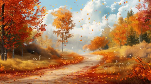 Fall Scenery Leaves Hd Wallpaper HD.