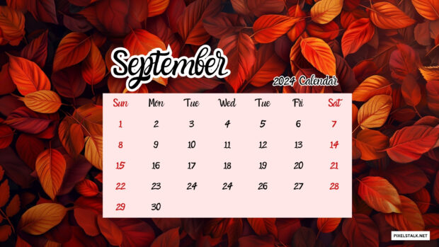 Free Download September 2024 Calendar Desktop Background.