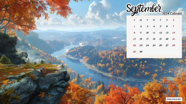 Free Download September 2024 Calendar Wallpaper HD for Desktop.