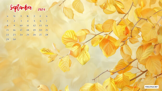 Free Download September 2024 Calendar Wallpaper for PC.