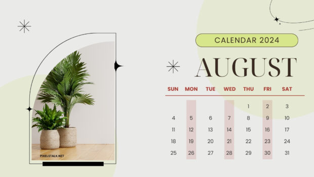 Original August 2024 Calendar Wallpaper.