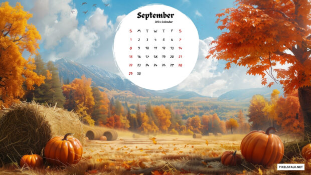 September 2024 Calendar Art Image.