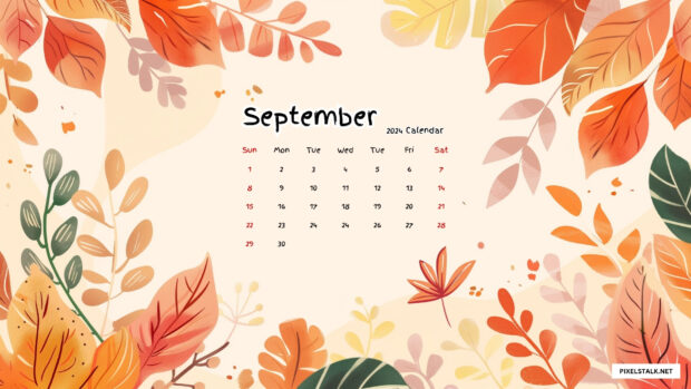September 2024 Calendar Backgrounds HD for Desktop.