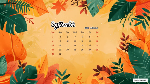 September 2024 Calendar Desktop Backgrounds.