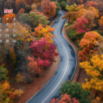 September 2024 Calendar Desktop Wallpaper Road.