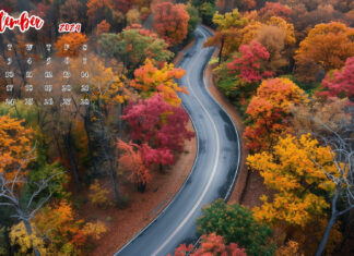 September 2024 Calendar Desktop Wallpaper Road.