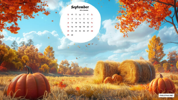 September 2024 Calendar Wallpaper.