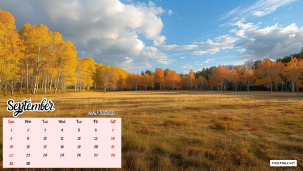 September 2024 Calendar Wallpaper HD Free download.