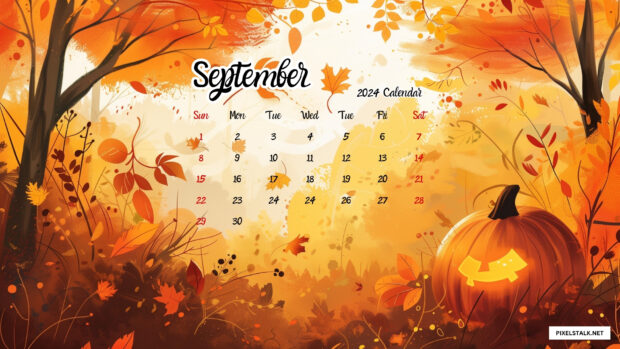 September 2024 Calendar Wallpaper for Desktop.