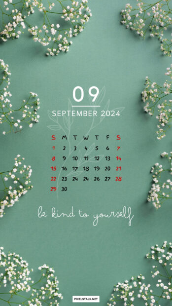 September 2024 Calendar iPhone Background for Mobile.