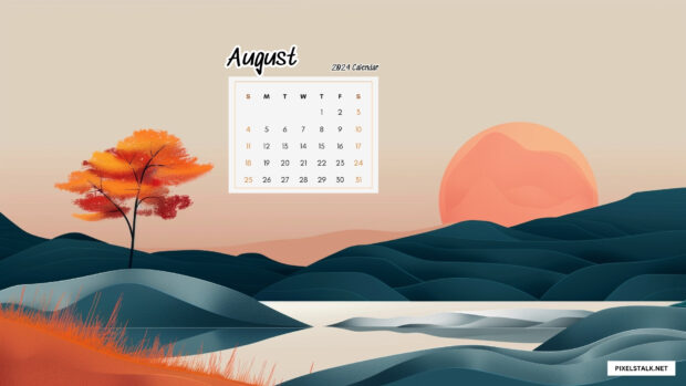 Simple August 2024 Wallpaper High Quality.