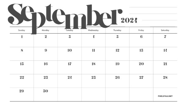 Simple September 2024 HD Wallpaper (4).