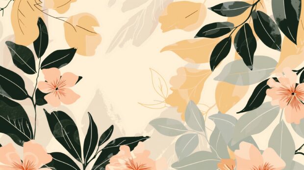 Soft flower pattern desktop wallpaper HD.