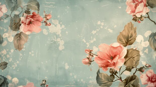 Vintage flower background, low saturation, hd wallpaper.