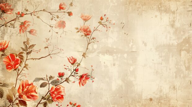 Vintage flower background, soft, tail, saturation, hd, pattern.
